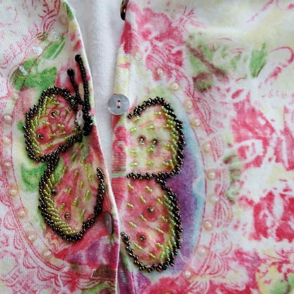 Blue collection Sweater with beaded beautiful S. - Picture 2 of 7